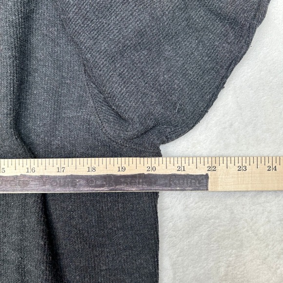 Banana Republic Mock Neck Sweater Mens Medium Gray Cotton Blend 1/4 Zip - Picture 8 of 9